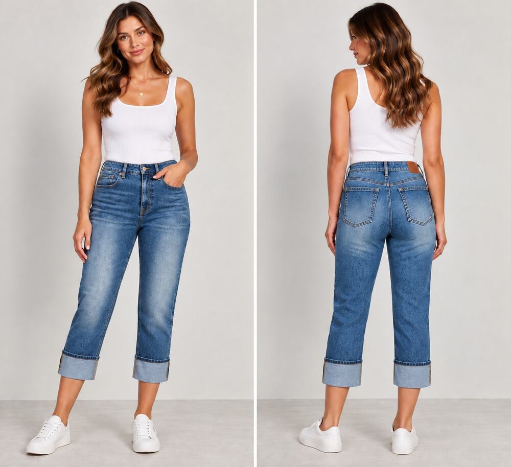 Frye Women's Mid Rise Straight Leg Crop Jeans Size 4/27 Blue Stretch